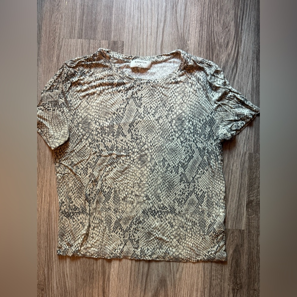 Babaton Snakeskin Tee Size S